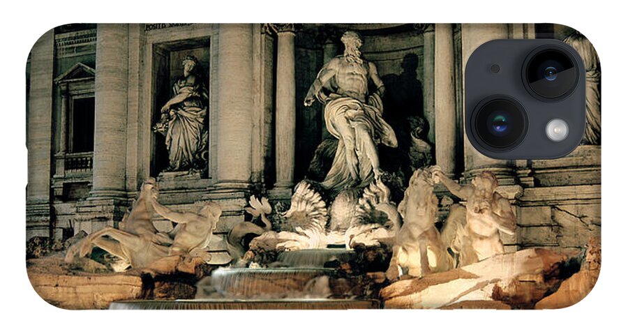 Trevi Fountain iPhone Case featuring the photograph Trevi Fountain at Midnight by Warren Home Decor