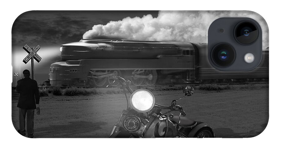 Transportation iPhone 14 Case featuring the photograph The Wait - Panoramic by Mike McGlothlen