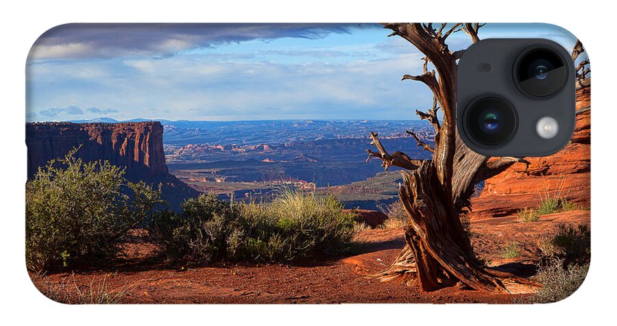 Canyonlands iPhone 14 Case featuring the photograph The Watchman by Jim Garrison