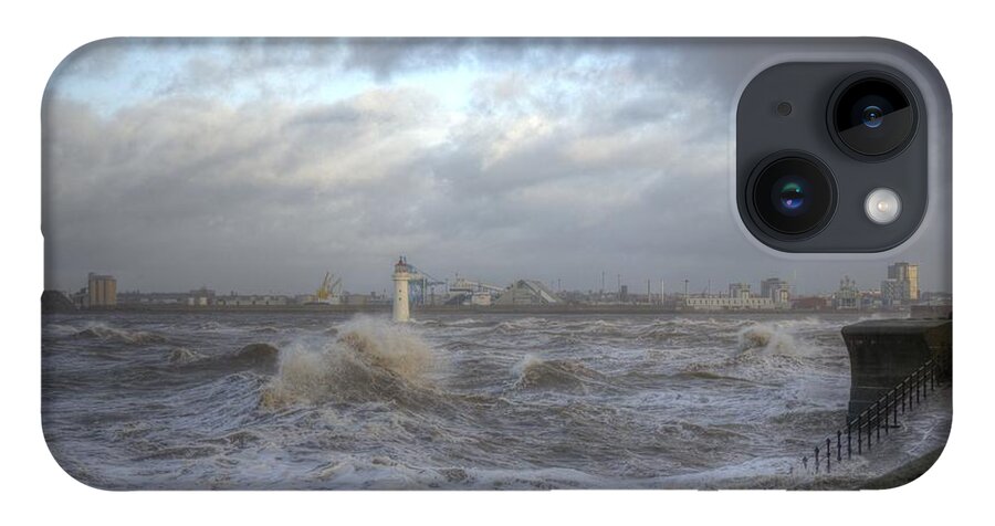 Lighthouse iPhone 14 Case featuring the photograph The Wild Mersey 2 by Spikey Mouse Photography