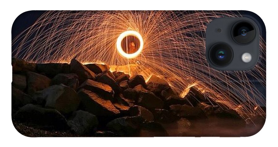 iPhone Case featuring the photograph This Is A Shot Of Me Spinning Burning by Larry Marshall