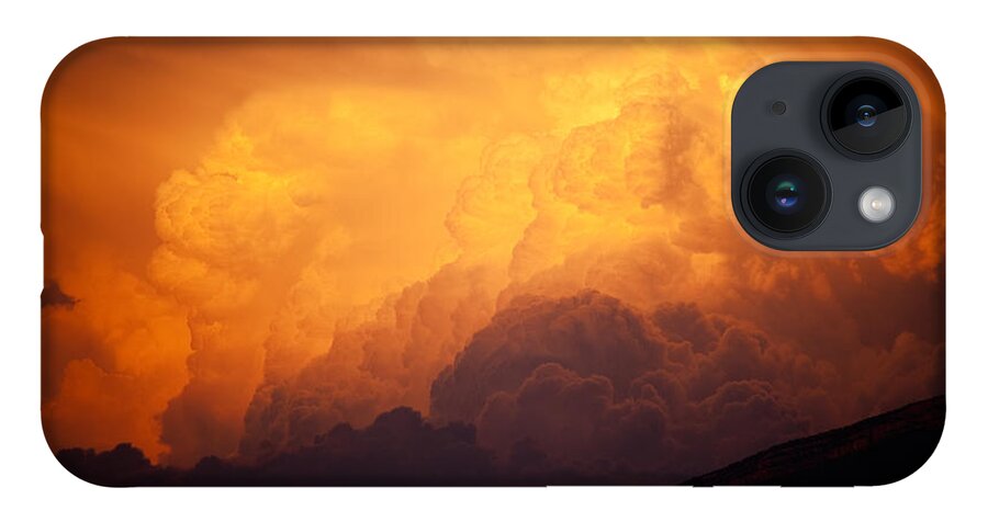 Cloud iPhone 14 Case featuring the photograph Thunderhead at Sunset by Brad Brizek