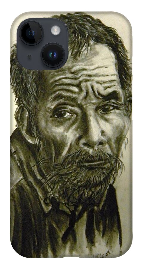 Portrait iPhone 14 Case featuring the drawing Timeworn by Lori Ippolito