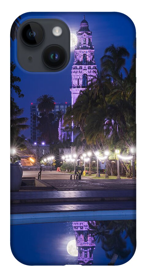Balboa Park iPhone 14 Case featuring the photograph Towering Moon by Dan McGeorge