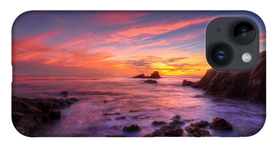 Tranquility iPhone 14 Case featuring the photograph Tranquility At Crescent Bay by Eddie Yerkish