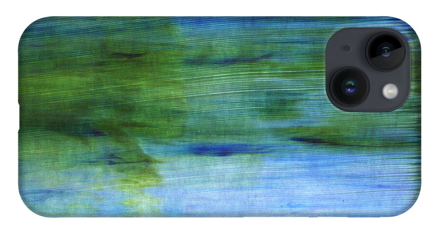 Abstract iPhone 14 Case featuring the painting Traveling West by Linda Woods