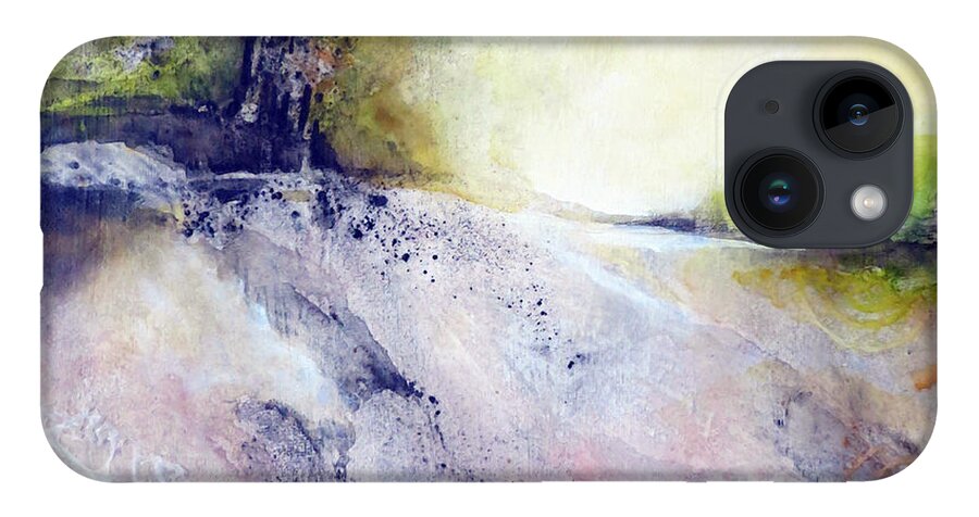 Art iPhone Case featuring the painting Tree Growing On Rocky Riverbank by Ikon Ikon Images