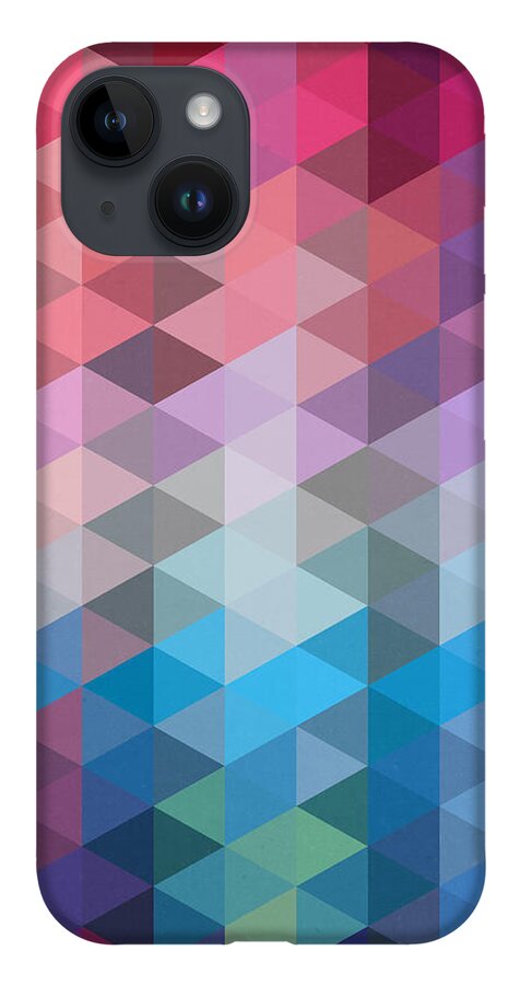 Contemporary iPhone 14 Case featuring the painting Triangles by Mark Ashkenazi