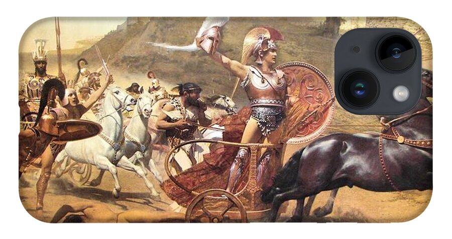 Iliad iPhone 14 Case featuring the painting Triumphant Achilles by Franz von Matsch
