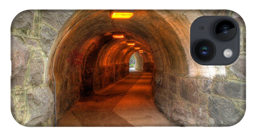 Hdr Process iPhone 14 Case featuring the photograph Tunnel Through It by Mathias 