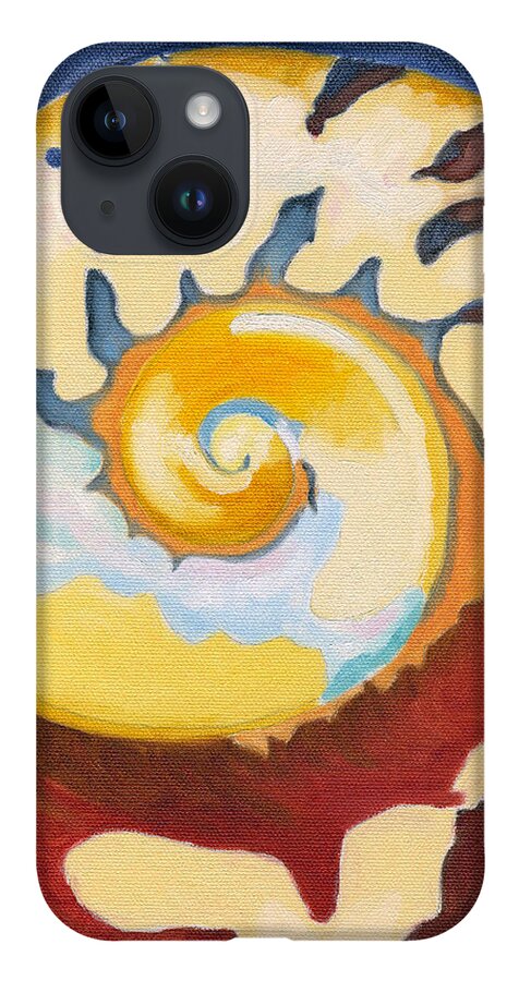 Turbo Sarmaticus iPhone 14 Case featuring the painting Turbo Sarmaticus by Katherine Miller