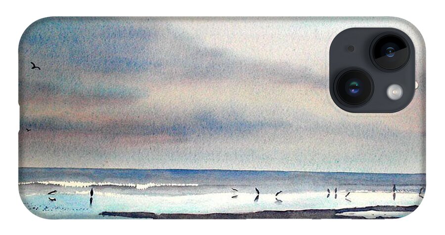 Glenn Marshall iPhone 14 Case featuring the painting Twilight Stroll by Glenn Marshall