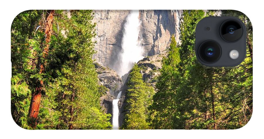 Waterfall iPhone Case featuring the photograph Upper and Lower Yosemite Falls - Yosemite National Park - California by Bruce Friedman