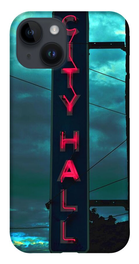 Neon Sign iPhone 14 Case featuring the photograph Vacancy by Laureen Murtha Menzl