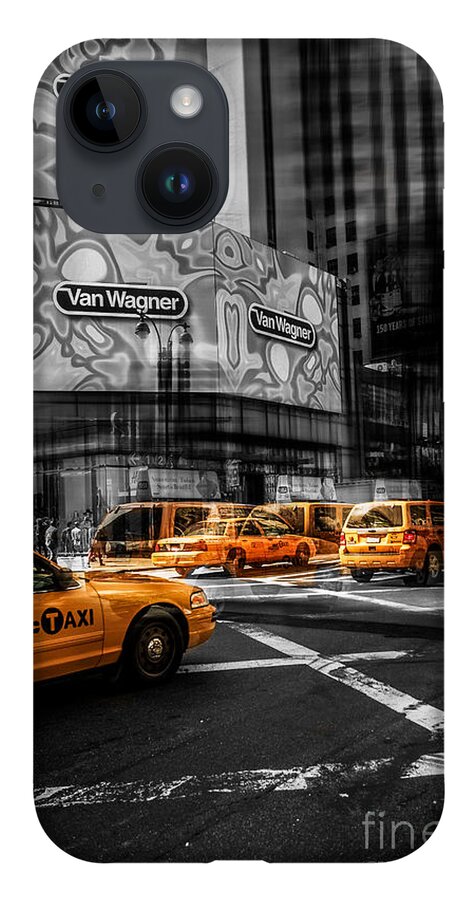 Nyc iPhone 14 Case featuring the photograph Van Wagner - Colorkey by Hannes Cmarits
