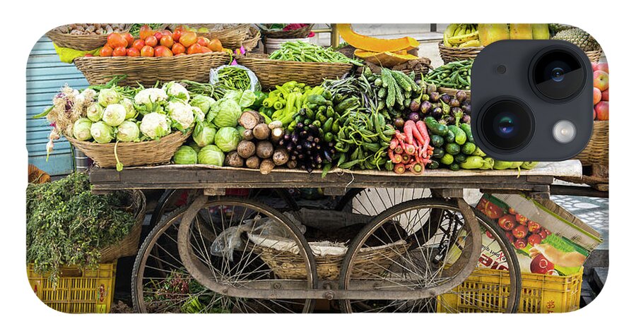 Retail iPhone Case featuring the photograph Vegetable Trolley, Udaipur, Rajasthan by John Harper