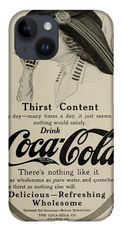 1911 iPhone 14 Case featuring the photograph Vintage Coca Cola Ad 1911 by Georgia Clare