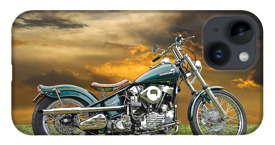 Art iPhone 14 Case featuring the photograph Vintage Harley Knuckle Head by Dave Koontz