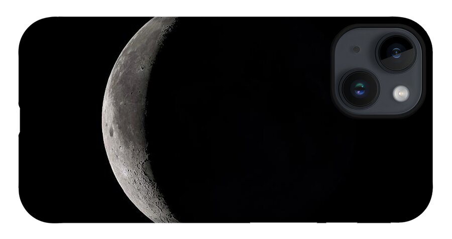 Moon iPhone 14 Case featuring the photograph Waning Crescent Moon by Nasa's Scientific Visualization Studio/science Photo Library
