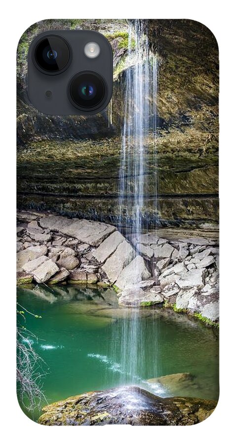 Waterfall At Hamilton Pool iPhone 14 Case featuring the photograph Waterfall at Hamilton Pool by David Morefield