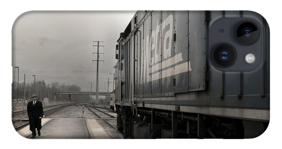 Train iPhone 14 Case featuring the photograph Waukugen Train Station by Glenda Wright