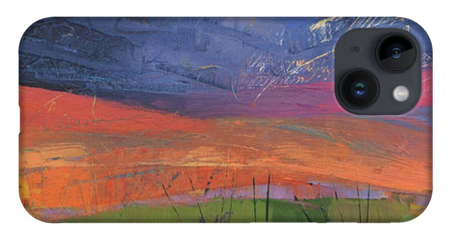 Sunrise iPhone 14 Case featuring the painting What if there's more by Linda Bailey
