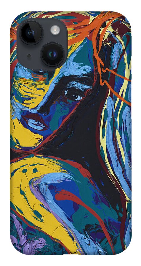 Portrait iPhone Case featuring the painting Wild At Heart by Donna Blackhall