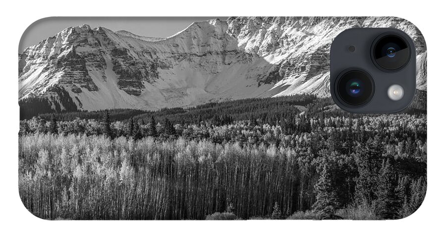 Wilson iPhone 14 Case featuring the photograph Wilson Peak Black and White by Aaron Spong