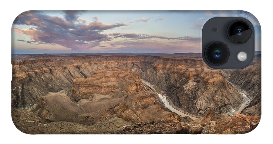 Vincent Grafhorst iPhone 14 Case featuring the photograph Winding Fish River Canyon And Desert by Vincent Grafhorst