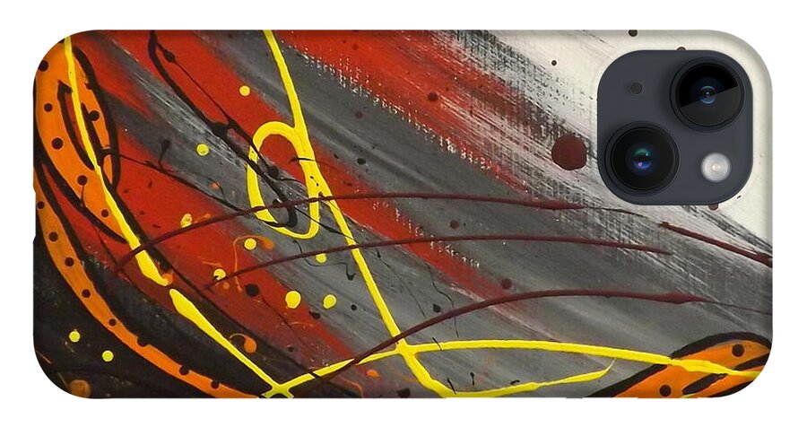 Windsurfer iPhone 14 Case featuring the painting Windsurfer Left by Darren Robinson
