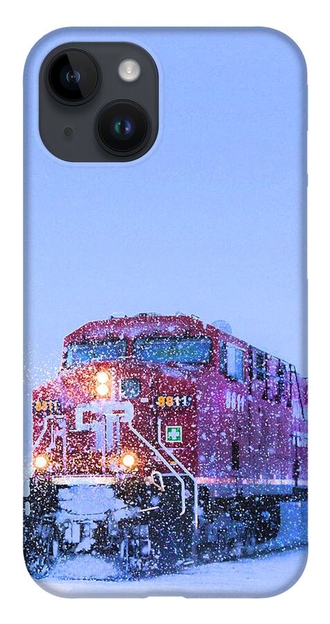 Train iPhone Case featuring the photograph Winter Train 8811 by Theresa Tahara