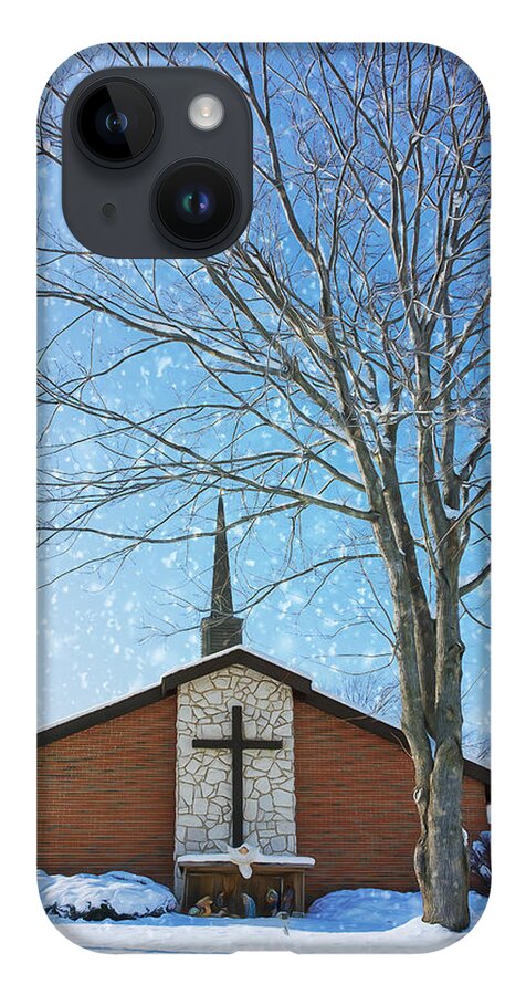 Dark Skies iPhone 14 Case featuring the photograph Winter Worship by Bill and Linda Tiepelman