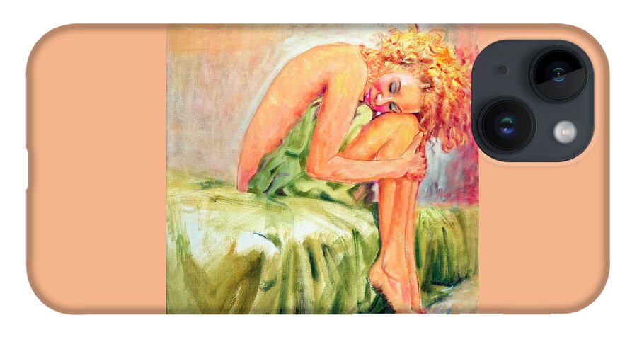 Nude iPhone Case featuring the painting Woman In Blissful Ecstasy by Sher Nasser