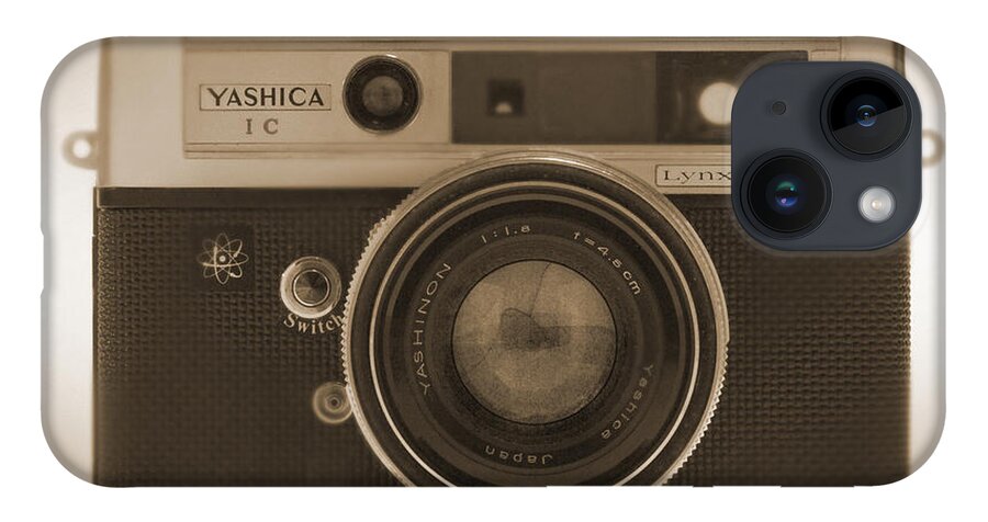 Classic Film Camera iPhone 14 Case featuring the photograph Yashica Lynx 5000E 35mm Camera by Mike McGlothlen