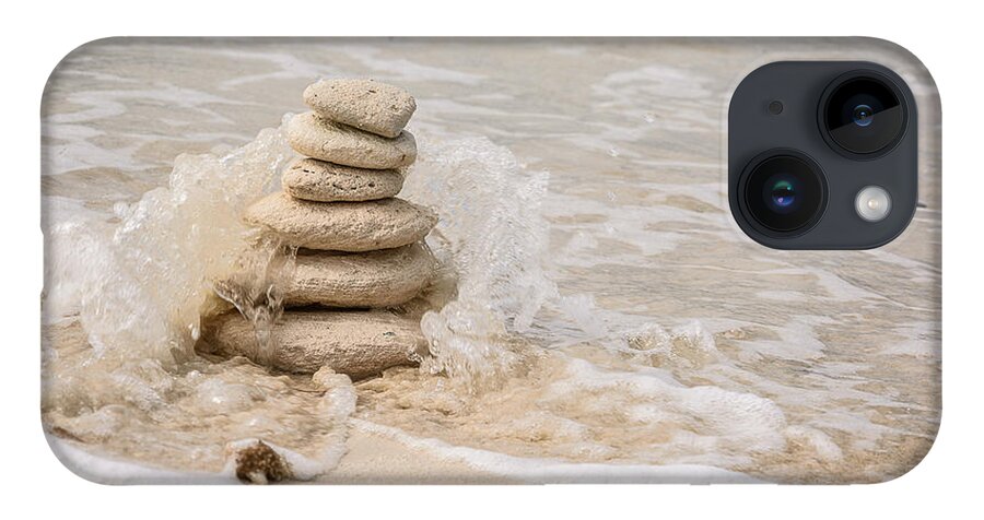 Stone Stack iPhone 14 Case featuring the photograph Zen Stones by Mark Rogers