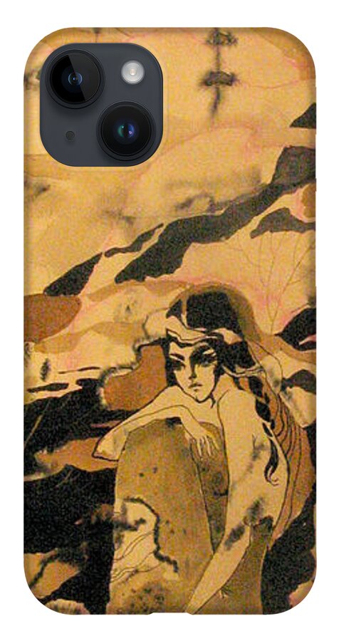 Mountains iPhone Case featuring the painting My heart is in this valley by Valentina Plishchina