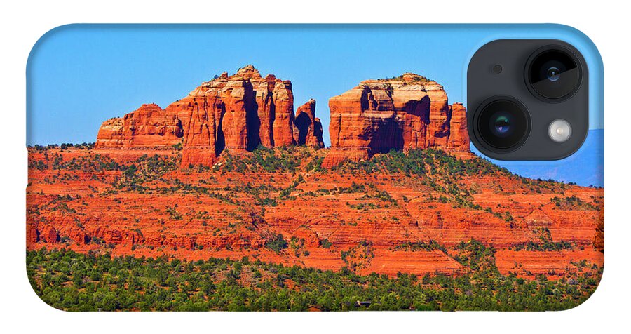 Red iPhone 14 Case featuring the photograph Sedona Red Rocks #1 by Bill Barber