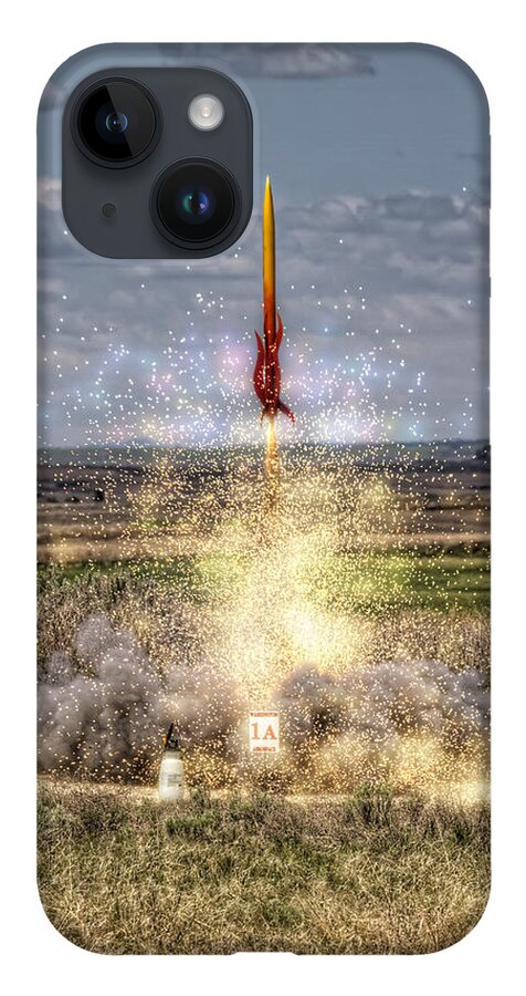 Hdr iPhone 14 Case featuring the photograph 3 2 1 Launch by Brad Granger