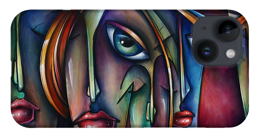 Portrait iPhone Case featuring the painting Urban Expressions by Michael Lang