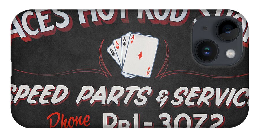 Clarence Holmes iPhone 14 Case featuring the photograph Ace's Hot Rod Shop by Clarence Holmes