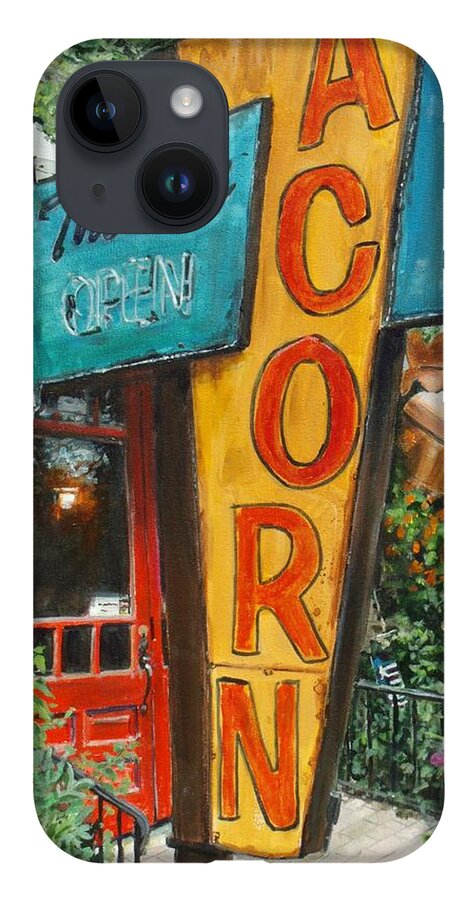 Americana iPhone 14 Case featuring the painting Acorn Theater by William Brody