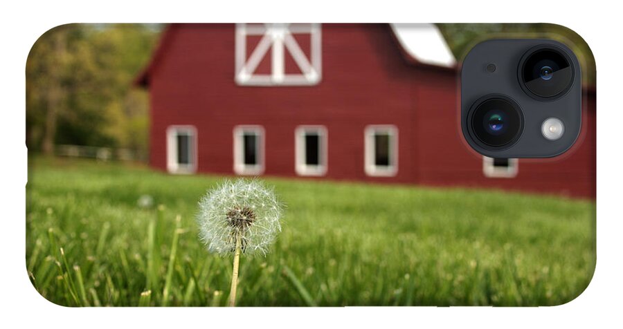 Agriculture iPhone 14 Case featuring the photograph Barn and dandelion by Emanuel Tanjala