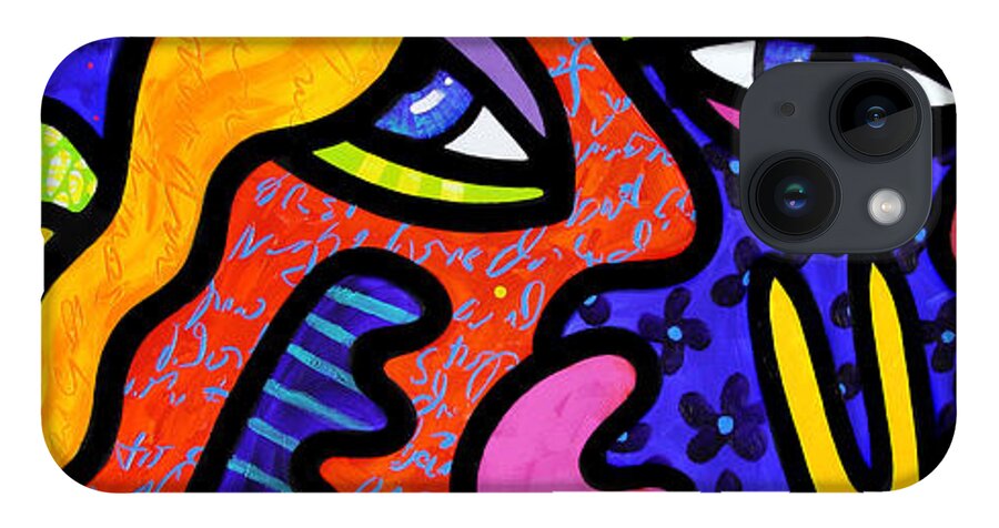 Eyes iPhone 14 Case featuring the painting Bev's Beauty Bar by Steven Scott