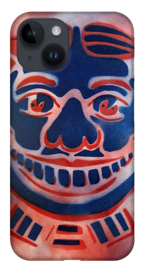 Tillie Of Asbury Park iPhone 14 Case featuring the painting Blue and Red Tillie by Patricia Arroyo