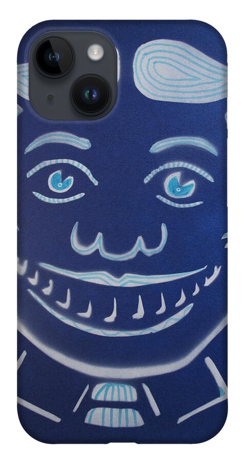 Tillie Of Asbury Park iPhone 14 Case featuring the painting Blue Dream Tillie by Patricia Arroyo