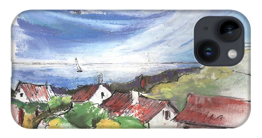 Travel Sketch iPhone 14 Case featuring the painting Cap Gris-Nez 06 by Miki De Goodaboom