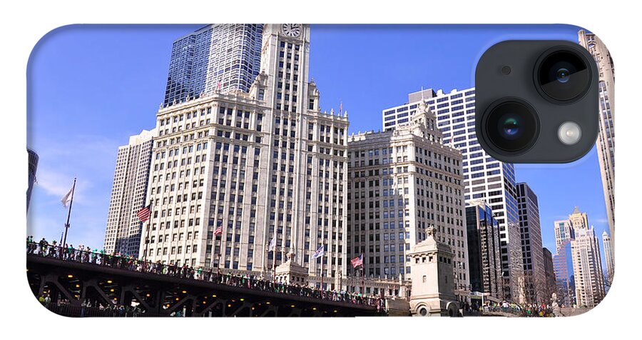 Wrigley Tower Chicago iPhone 14 Case featuring the photograph Chicago Wrigley Building by Dejan Jovanovic