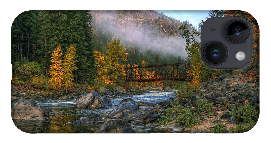 Hdr iPhone 14 Case featuring the photograph Fall up the Tumwater by Brad Granger