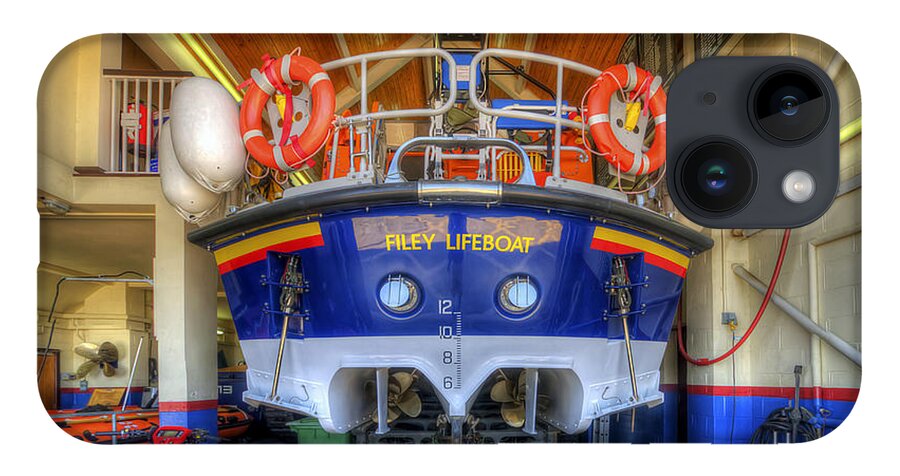Yhun Suarez iPhone 14 Case featuring the photograph Filey Lifeboat by Yhun Suarez