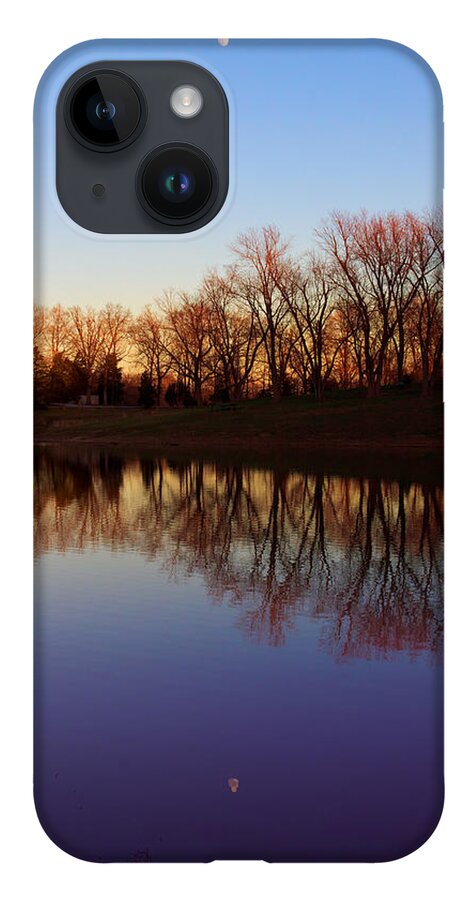 Trees iPhone 14 Case featuring the photograph Lakeside Reflections by Bill and Linda Tiepelman